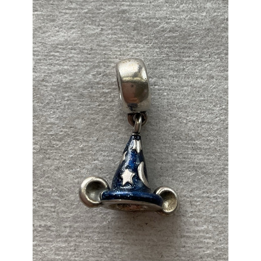 Pandora Disney Parks Sorcerer Mickey Mouse hat dangle charm ALE 925 Sterling